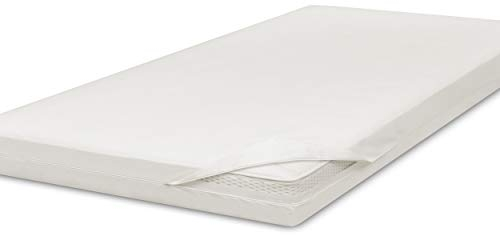 Allsana Allergiker Matratzenbezug für Topper 90x200x8 cm | Anti Milben Encasing für Topper| Milbenschutz für Hausstauballergiker | milbendichter Zwischenbezug für den Matratzentopper | TÜV geprüft