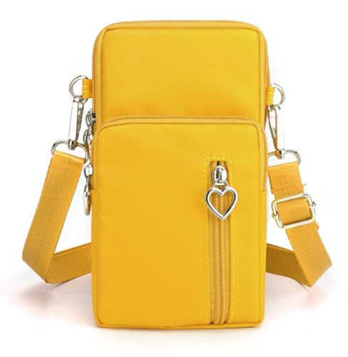 JANKS Damen-Umhängetasche – Crossbody Bag für Damen mit Handy-Portemonnaie, Nylon Kleine Handy Geldbörsen, Arm Tasche，Mini Handy Schultertasche ür Handy unter 6.7 Zoll