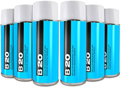 KABITEC B20 Schnellreiniger - der Allrounder für den gesamten Werkstattbereich, 6X 400 ml │ Bremsenreiniger Teilereiniger Universalreiniger Kaltreiniger Entfettungsspray Reiniger Entfetter