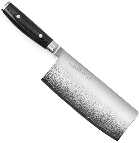 Yaxell Ran Plus 7 Chinese Chef's Knife - Made in Japan - 67 Layers VG10 Damascus