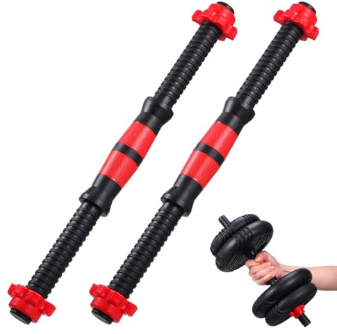 BESPORTBLE 40In Dumbbell Bars Set with Spinlock Collars and Nuts for Weight Lifting Strength Training Gym Dumbbell Handles for Secure Grip