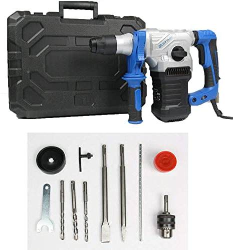 Marteau perforateur, Perceuse à percussion SDS rotative sans balais, Démolition de brise-carreaux en béton robuste, Nouveau marteau-piqueur de démolition électrique 1500W Kit