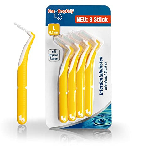 One Drop Only® - 8er Blister Interdentalbürsten 0,7mm (Größe L) / Interdentalbürste für gründliche Zwischenzahnreinigung/bessere Mundhygiene durch Dentalbürsten