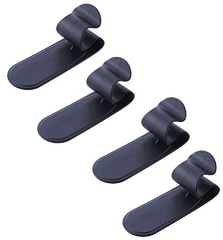 4 Pieces Car Boot Umbrella Hooks, Plastic Wall Mounted Car Umbrella Holder Boot Organiser for Hanging Umbrellas, Black