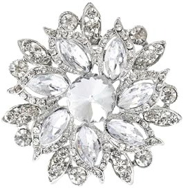 Crystal Rhinestone Flower Brooch Flower Brooch Crystal Rhinestone Jewelry Gift for Wedding Dating Party Accessories