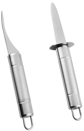 FUNOMOCYA 2 Pz Coltello ostrica Frutti di Mare Opener Kit Coltello per crostacei cozze Set Cucina Attrezzi Cucina Abito taglierino per gamberetti Strumento Apri Shell sgusciato detergente