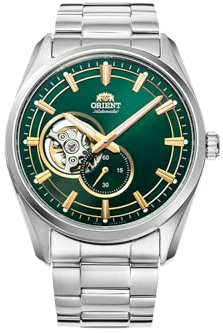 Orient Halb-Skeleton-Armbanduhr mit automatischer/handaufziehender Uhr mit Saphirglas, Gold, Classic