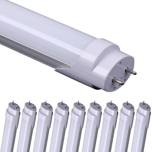 aiwooping, 4FT 36W/20W T8 LED-rör, hög PF flimmerfri, G13-gränssnitt, industriell belysning ersätter för fluorescerande rör, paket med 6 (naturvit 4000K, 4FT 36W mjölkskydd)