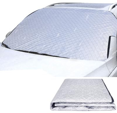 KGDUYC 1 Pezzi Copertura per neve- per Auto Copertura antigelo Visiera Parasole Copertura per Parasole Telo Parabrezza Auto,Antighiaccio Contro Neve, Ghiaccio Gelo,Polvere,Sole UV140 * 101.5 cm