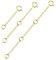 Extensión de cadena dorada, 3 unidades, extensión de cadena, extensión de cadena, cadena dorada, extensión de cadena, acero inoxidable, extensión de cadena, 1, Metales no preciosos