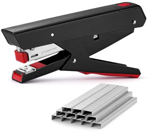 Arrow Plier Stapler Set, Metal Hand Stapler with 2520 Staples, Full-Strip Loading, 25 Sheet Capacity, Dual-Mode Anvil, One-Touch Staple Loading, Ergonomic Grip, for Office, School, Packaging