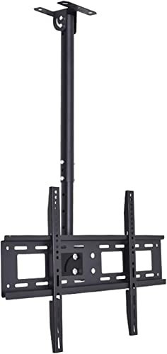 Supporto TV sospeso, Supporto TV Multifunzione Regolabile soffitto, Supporto TV Girevole e inclinabile, Adatto alla Maggior Parte dei televisori LCD a Schermo Piatto e curvi, con Portata 79 kg, Monta