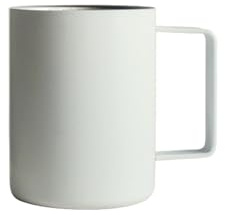 Kaffe dubbel skållningsmugg med handtag skala mugg-stor vit