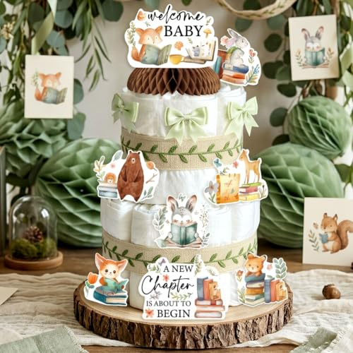 Storybook Themed Diaper Cake Decorations A New Chapter To Begin Decor