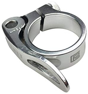 PLATT Fahrrad Sattelklemme mit Schnellspanner Aluminium Legierung Sattelklemme 28,6/31,8/34,9 mm Silber