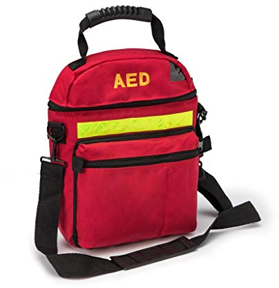 Jipemtra - Borsa per primo soccorso AED Medical Bag 1st Aid Bag vuoto Defibrillatore per primo soccorso per la protezione sanitaria critica di emergenza (solo borsa) (rosso)