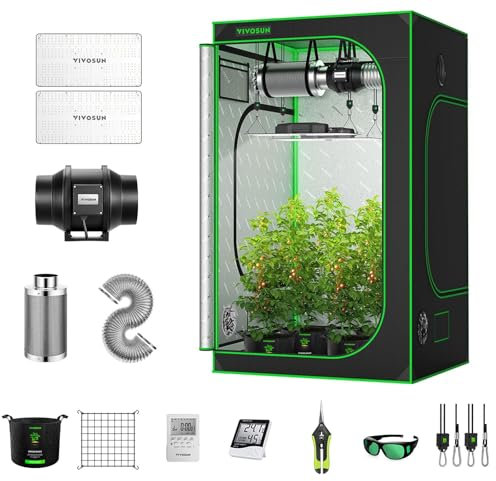 VIVOSUN 4x4 Grow Tent Kit 400W LED Grow Light WiFi Control A22 Grow System