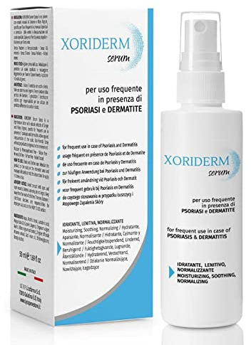 Xoriderm Serum Loción en Espray eficaz contra la Psoriasis y la Dermatitis del Cuero Cabelludo. Acción Calmante, Hidratante y Normalizante.