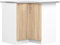 3E 3xE living.com Küchenmöbel Cansaro, Eckunterschrank mit 2 Tür mit Küchenarbeitsplatte in Sonoma & weiß (B:84cm H:85,5cm T:44,5cm) mehr Teile zum Auswahl
