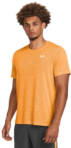Under Armour Uomini Streaker Splatter SS Tee Abbigliamento da Running Camicia da Corsa Nova Orange 803/Atomic 810 - Arancione M