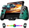 PALPOW Hall Effect Switch Controller for Nintendo Switch/OLED One-Piece JoyPad, Ergonomic Switch Handheld Controller with/RGB/Turbo/Mapped Switch Pro Controller - Black