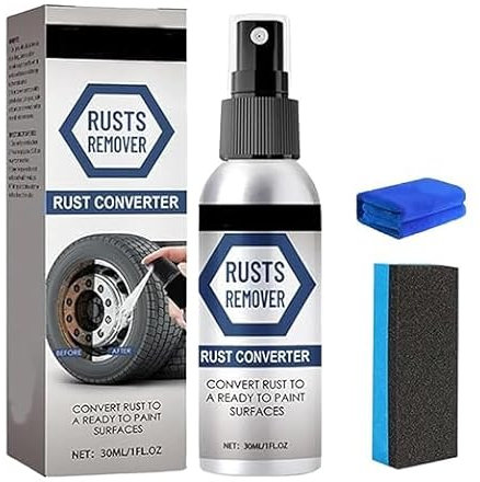 Eunmsi Spray per rimuovere la ruggine, rimozione della ruggine per metalli, spray anti ruggine, spray per convertitore di ruggine, detergente per macchie di ferro per più superfici, rimozione e