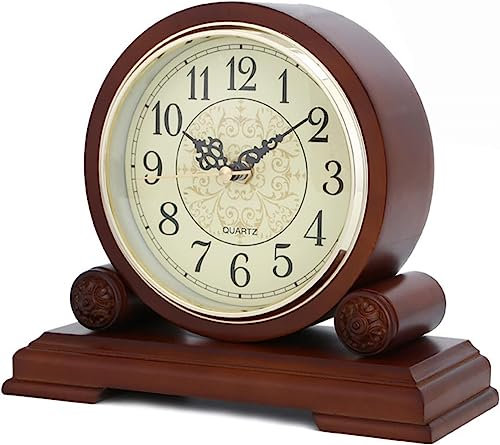 NSTVVEE Reloj de repisa para Chimenea de 8 Pulgadas, silencioso y Decorativo para Sala de Estar, Escritorio de Estudio Grande, Reloj de repisa para Chimenea, decoración de Oficina