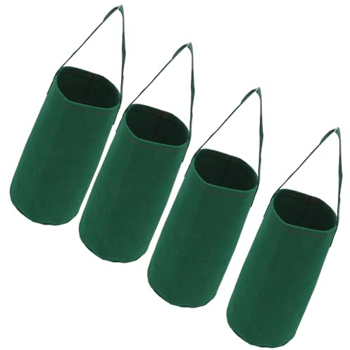 Oytrui 4st Upp och Ner Tomat ört Jordgubbe Planter Hängande Inverterade Tomat Jordgubbar Växer Väskor (Grön)