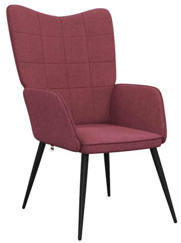 Roanoer Poltrona relax moderna con rivestimento in tessuto e struttura in acciaio, elegante poltrona per TV per soggiorno e sala da lettura, comoda poltrona con braccioli, 61 x 70 x 96,5 cm