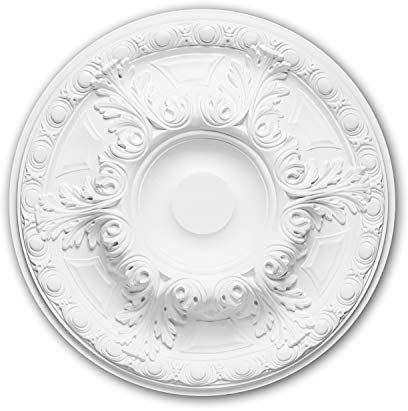 PRO[f]home® - Ceiling Rose 156021 Ceiling Decoration Medallion Rosette Decorative Element Neo-Renaissance Style White Ø 49 cm Profhome