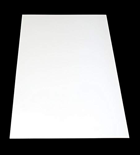 ABS Platte Kunststoff Platten Farbe WEISS -Abms. 1000x490mm Stärke 2mm -Einseitige Schutzfolie - Top Qualität