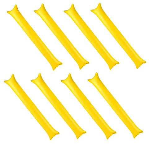20/40/50 PCS Thicken Thunder Sticks Bam Bam Cheerleading Plastic Clap Hands Outfit Inflatable Noisemakers Cheering Sticks for Cheering Basketball Football Party Sport Team Spirit (Yellow, 40 PCS)