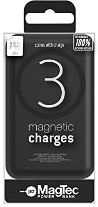 Juice MagTec, 10.000 mAh Magnetische Powerbank | Magnetisches kabelloses Laden | Tragbares Ladegerät | 3 volle Ladungen | Für iPhone 12/13, iPhone 12/13 Pro, iPhone 12/13 Pro Max