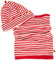 loud + proud Unisex Baby Set Schlauchschal, GOTS Zertifiziert Beanie-Mütze, Tomato, 45-48 EU