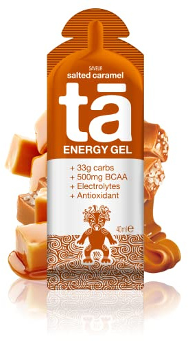 TA ENERGY - Gel Energétique - Salted Caramel x12 - Energie - Sodium - BCAA - Antioxydants - Idéal pendant les activités sportives 133Kcal