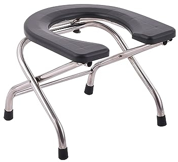 Sharplace Klappbarer Toilettensitz für Senioren, Toilettenstuhl, tragbar, multifunktional, für Senioren, hockender Toilettenhocker, Stuhl für Badezimmer, Höhe 30 cm