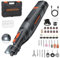 Kit d'outil rotatif sans fil DEPSTECH avec batterie 8V/2,5Ah, 5 vitesses (30 000 tr/min), lumière LED et 47 accessoires pour sculpture, polissage, ponçage, perçage et DIY, conforme aux normes CE