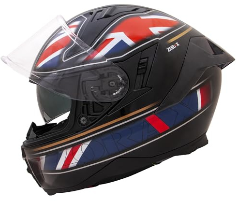 Zorax Hunter Double Visor Full Face Helmet - Union Jack XXL (63-64cm) | Motorbike Motorcycle Road Legal ECE 2206