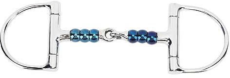 Hooleey Trensengebiss aus Edelstahl, 125 mm, gegen Beißen, Pferdemaul, D-Ring-Trense für Pferdefarm