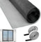 VMUTGA Moustiquaire Fenêtre, 120cm x 250cm Toile Moustiquaire en Fibre de Verre Sans Percer Filet de Rideau Anti-Insectes Moustiquaire Fenetre Noir Découpable Anti Mouche pour Couvrir les Fenêtres
