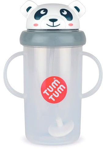 TUM TUM Tippy Up Free Flow pipmugg (utan ventil), pipmugg för barn, BPA-fri (Pip Panda 300ml)