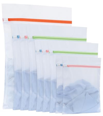 OTraki 9 Stück Wäschesack, Wäschenetz mit Reißverschluss für Waschmaschine, 4 Größen Netztasche, Wiederverwendbare Wäschebeutel Reise für Unterwäsche Schmutzwäsche Socken