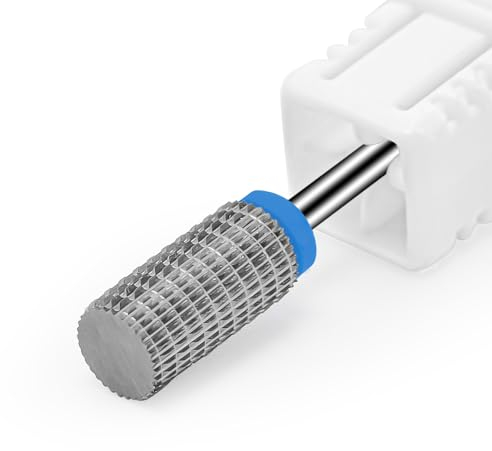 CGBE Punte Fresa Unghie, Punta Cilindro Fresa Unghie de Carburo di Tungsteno per Rimuovere Acrilico Poligel Gel Duro, 3/32 Pollici Punta Fresa Rimozione Gel, Strumenti per Manicure e Pedicure