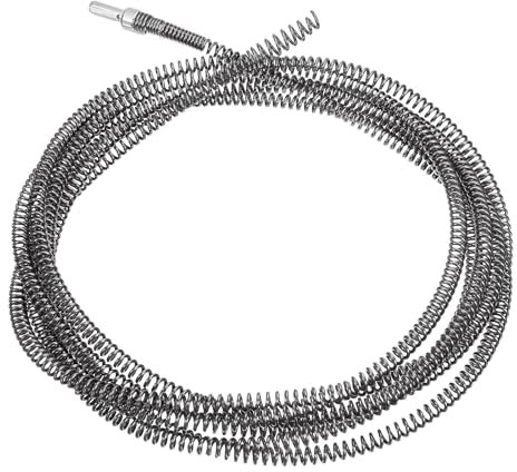 QUARKZMAN Cable de Desatascador de Desagüe de 16.4 Pies, Removedor de Obstrucciones de Muelle de Limpieza de Tuberías, Serpiente de Fontanería Flexible para Limpiar Tuberías de Cocina