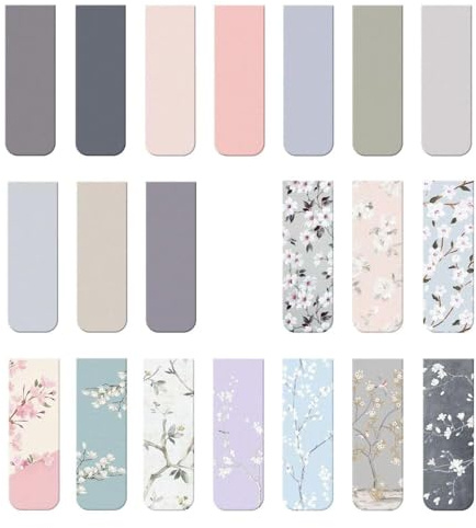20 Pezzi Di Segnalibri Magnetici, Motivi Floreali Creativi, Segnalibri Stampati Semplici E Alla Moda, Accessori Per Le Etichette, Piccoli Regali Per Gli Appassionati Di Lettura.