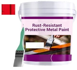 Pintura protectora para metal resistente a la intemperie y al óxido, removedor de óxido 2 en 1 para metal e imprimación, revestimiento protector de acero inoxidable (Red)