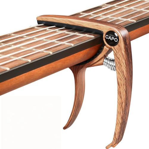 Kapodaster för gitarr Kapodaster Capo-gitarr – capodaster, gitarr, för akustisk gitarr, elgitarr, utrustning – brun