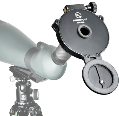 SUNWAYFOTO SPA-3060 - Adaptador de teléfono móvil para prismáticos, soporte universal para binoculares, compatible con el diámetro exterior del ocular 30-60 mm
