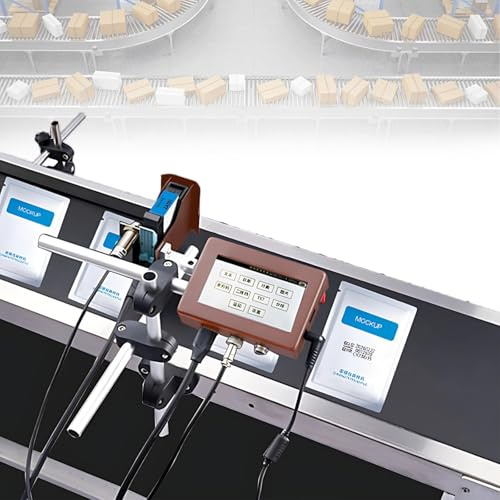 Industriell Bläckstråleskrivare Med Pekskärm, Märkmaskin För Tillverkningsdatum Utgångsdatum Batchnummer Qr Kod Streckkod Och Produktidentifiering(12.7mm Height)