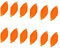 ANCLLO 6 x Schwimmer aus Schaumstoff, Oliven-Form, Indikatoren, Fliegenfischzubehör, rot